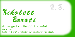 nikolett baroti business card